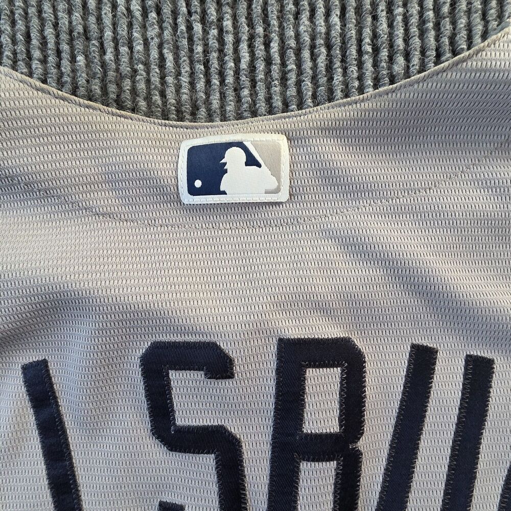 Majestic Coolbase New York Yankees Jersey Jacoby Ellsbury 22 Mens 2XL Gray - Picture 14 of 14